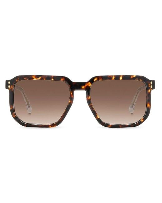 Isabel Marant Brown In Love Square-frame Sunglasses