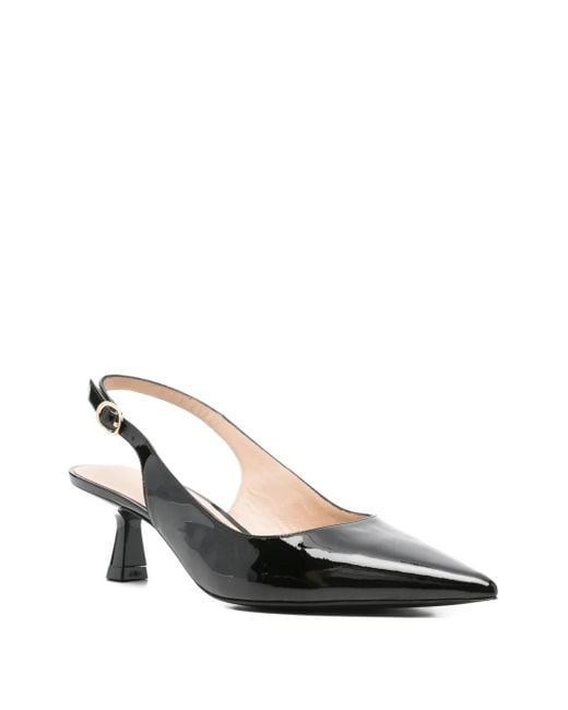 Stuart Weitzman Black 50Mm Slingback Pointed-Toe Pumps