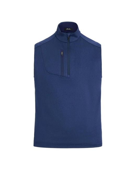 Ralph Lauren Blue Half-Zip Vest for men