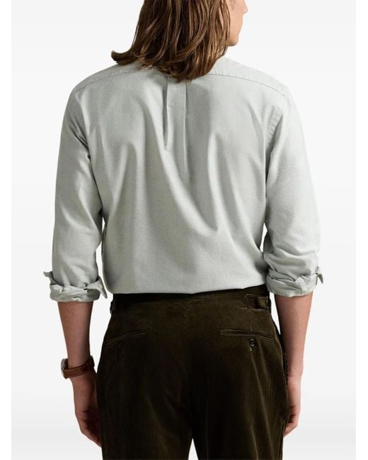 Polo Ralph Lauren White Long-Sleeve Cotton Shirt for men