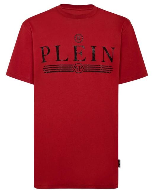 Philipp Plein Red Ss Tattoo T-Shirt for men