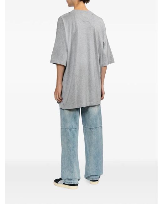 Maison Mihara Yasuhiro Gray Leon Doodle Printed T-Shirt for men