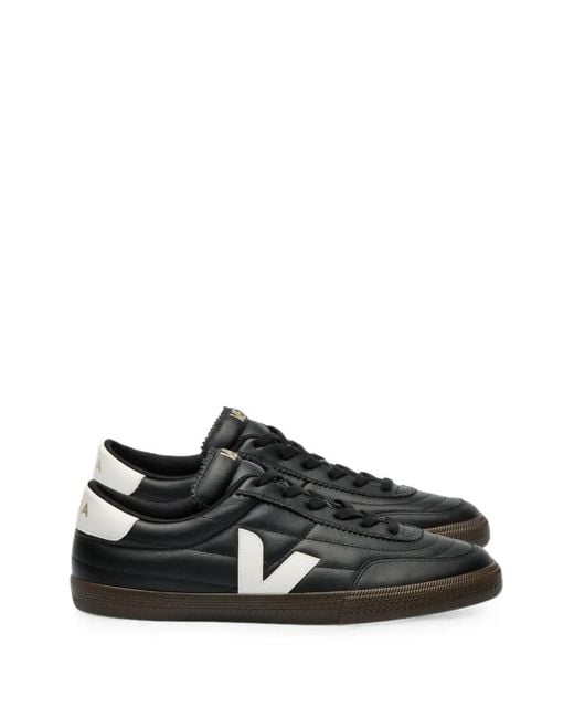 Veja Black Panenka Logo-Patch Sneakers