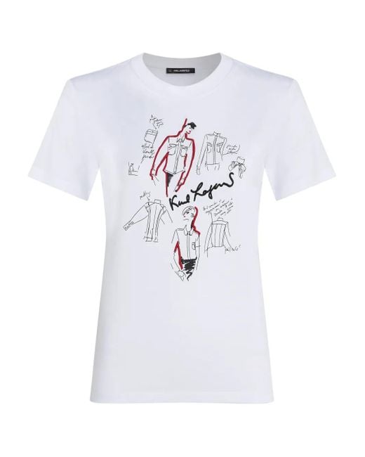 Karl Lagerfeld White Karl Series T-Shirt