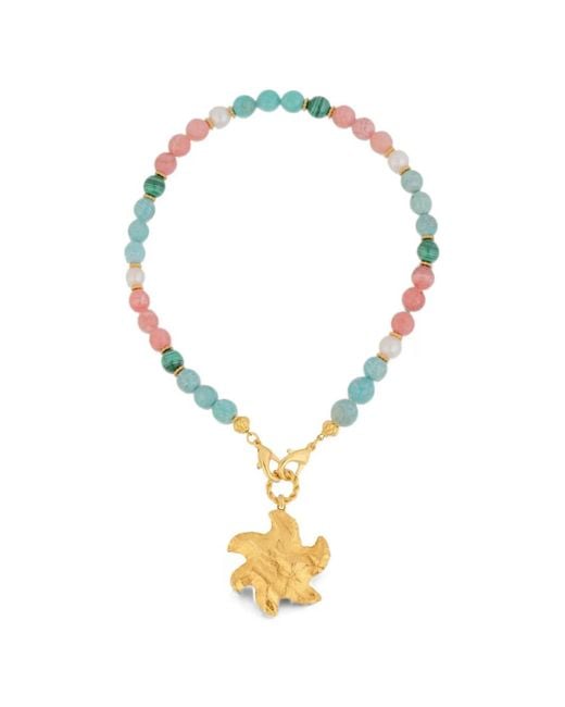 Sylvia Toledano Metallic Multi-Stone Star-Pendant Necklace
