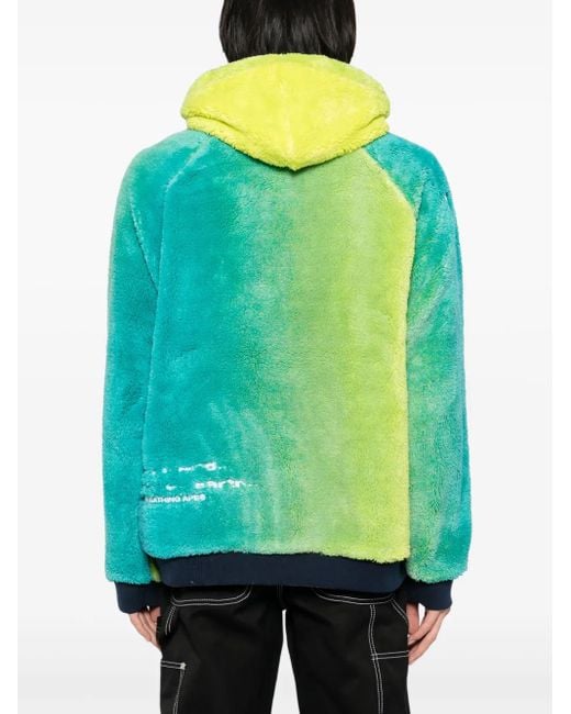 Felpa Con Cappuccio di Aape By A Bathing Ape in Green da Uomo