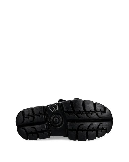 New Rock Black Baskets À Plateforme