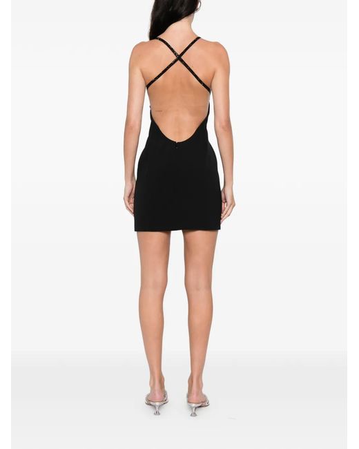 Amiri Black Crystal-Embellished Mini Dress