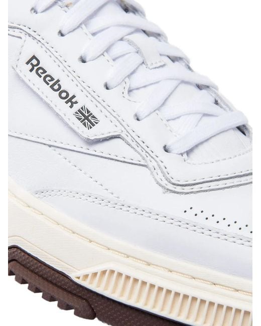 Reebok White Perforted Panel Sneakers