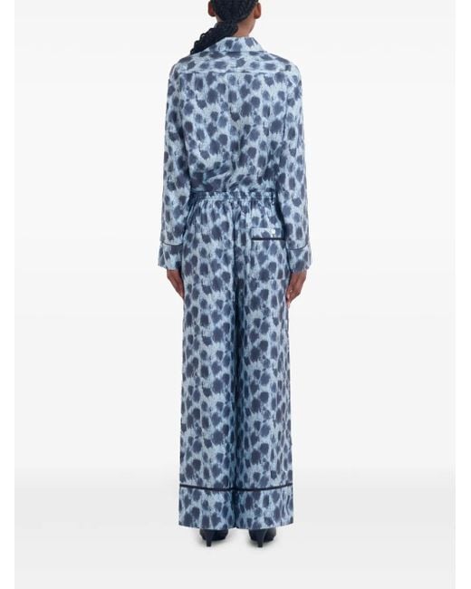 Marni Blue Printed Pants For