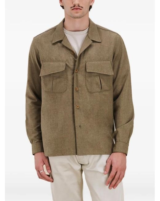 Fortela Natural Fox Buttoned Overshirt for men