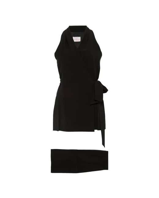 Marella Black Costume À Dos-Nu Style Portefeuille
