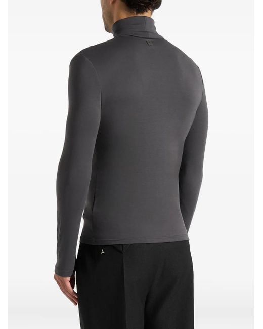 Manière De Voir Gray Ts006 Long-Sleeve Roll-Neck Top for men