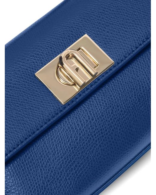 Furla Blue Mini 1927 Leather Tote Bag