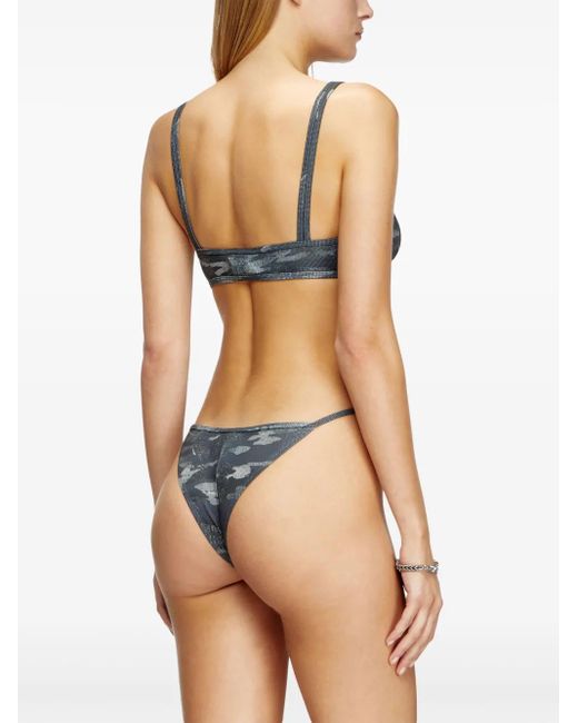 DIESEL Gray Ut-Bra-Top-Utlt Bikinioberteil