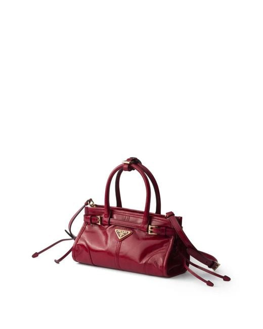 Prada Red Bonnie Leather Mini Handbag