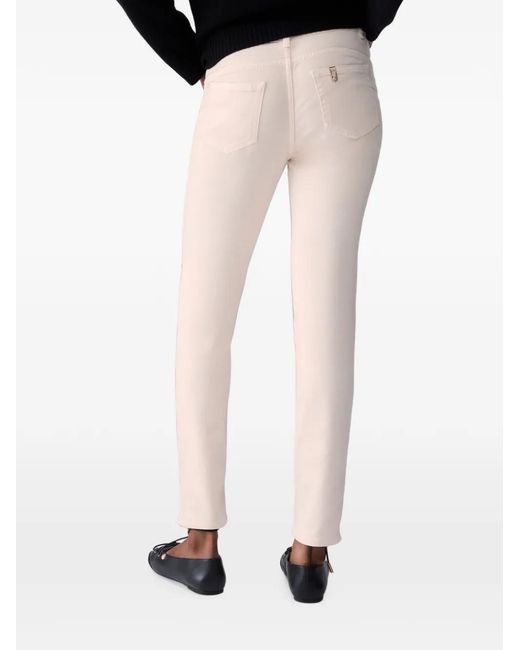 Liu Jo White Skinny Trousers With Belt
