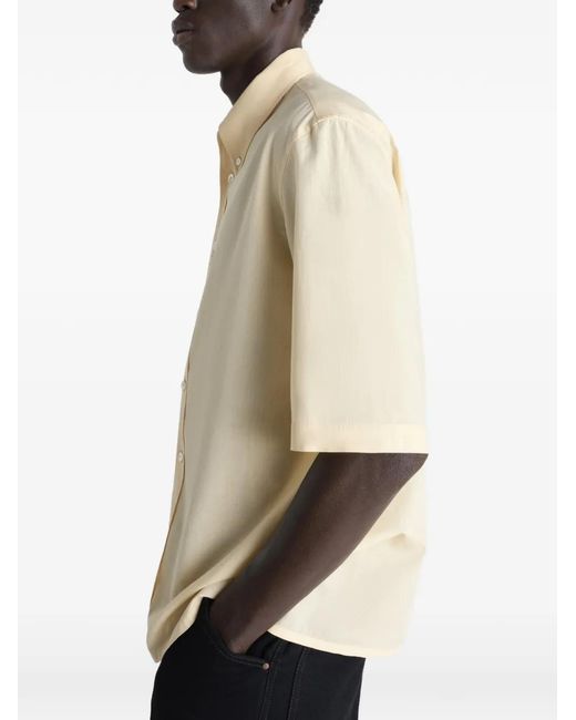 Lemaire Natural Button-Down Short-Sleeves Shirt for men
