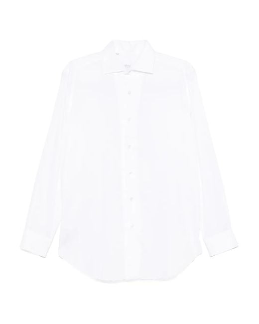 メンズ Brioni コットン シャツ White