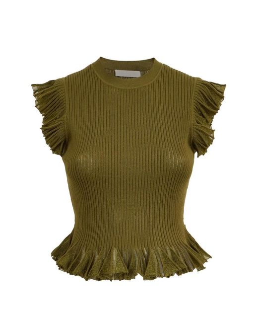 Ulla Johnson Green Haut Leila À Volants
