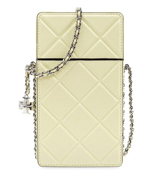 Tory Burch Natural Logo-Plaque Phone Bag