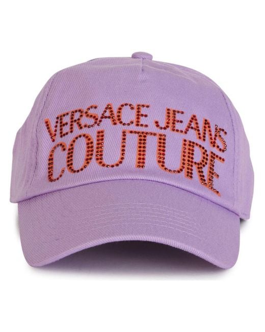 Versace Jeans Couture Purple Cotton Baseball Cap