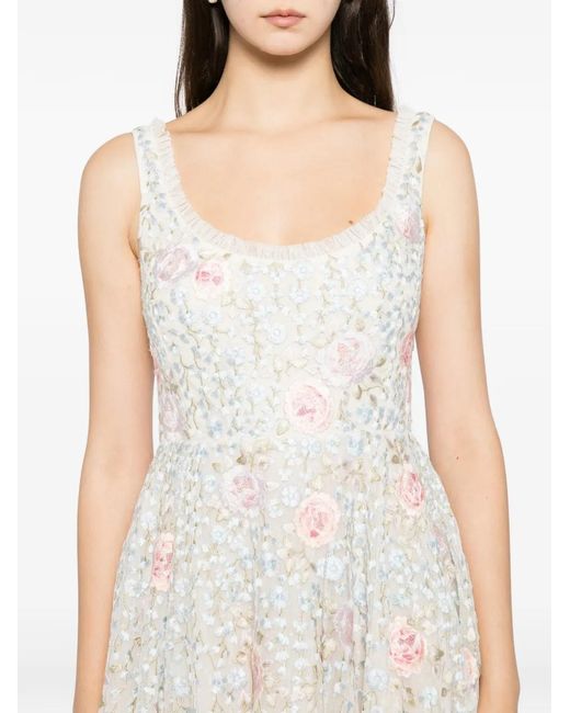 Needle & Thread White Cressida Mini Dress