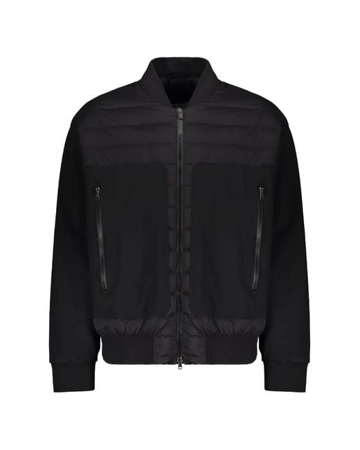 Herno Black Padded Zip-Fastening Bomber Jacket for men