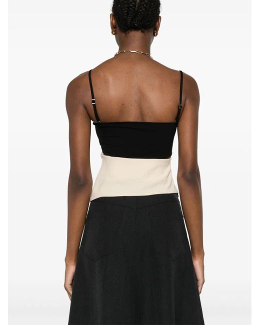 Nanushka Black Draped Top