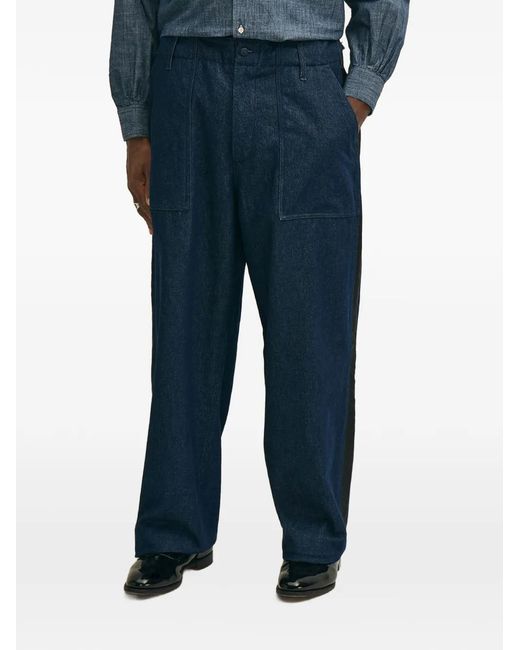 Brooks Brothers Blue Xengineered Garments Wide Fatigue Trousers for men