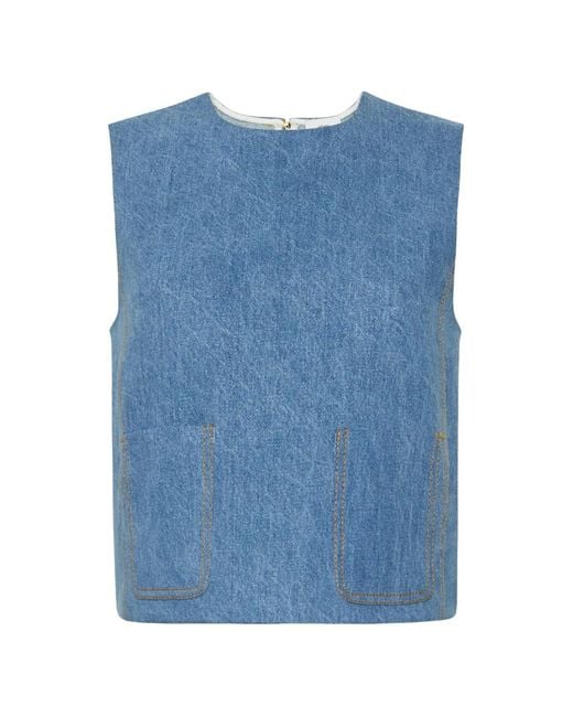 Adam Lippes Blue Ludlow Top