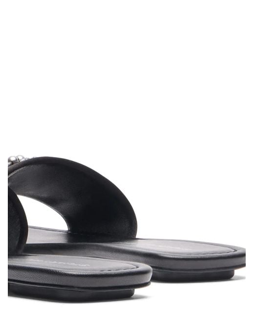 Stuart Weitzman White Poppy Slides