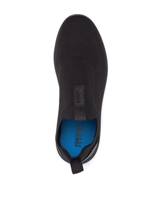 Geox Black Spherica Slip-On Sneakers for men