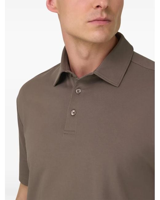 Boggi Gray Button Polo Shirt for men