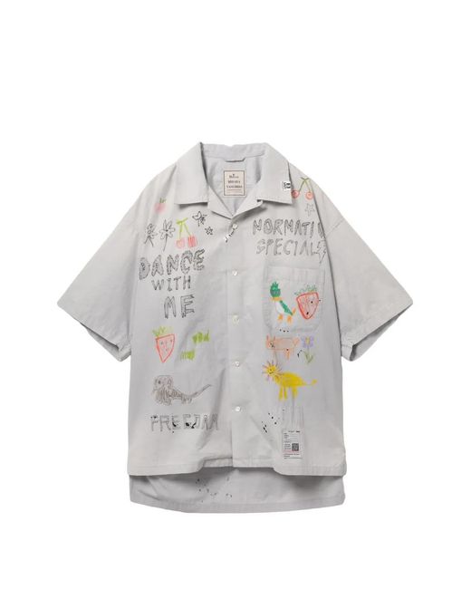 Maison Mihara Yasuhiro Gray All-Over Graphic Print Shirt for men