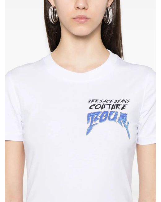 Versace Jeans Couture White Logo Tour T-Shirt