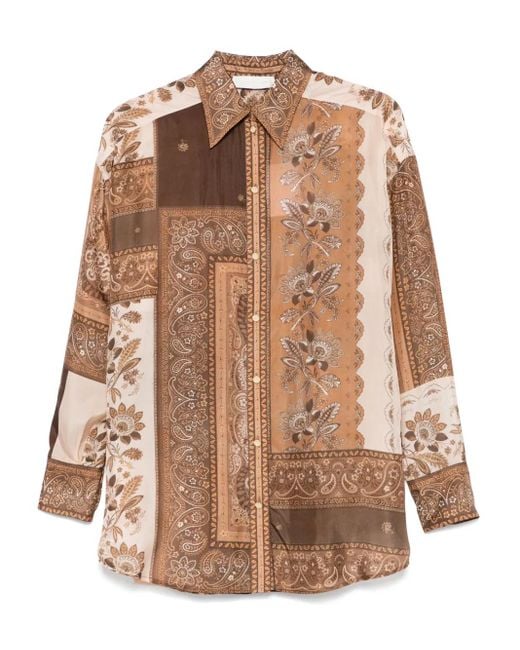 Camicia Lucky di Zimmermann in Brown