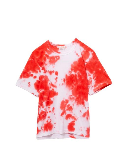 Comme des Garçons Red T-Shirt À Effet Tie Dye