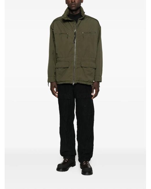 Aspesi Green Zip-Up Flap-Pocket Jacket for men