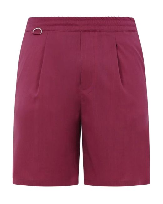 Low Brand Tokyo Tropical Shorts mit Falten in Red für Herren