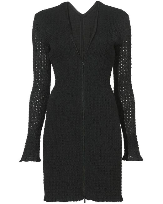 Proenza Schouler Black Broderie Anglaise Minidress