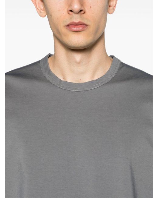 Junya Watanabe Gray Round-neck Short-sleeve T-shirt for men