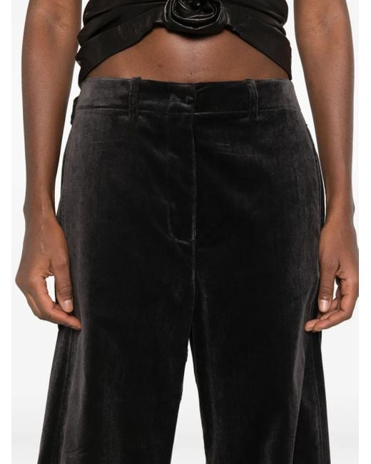 Magda Butrym ベルベット パンツ Black