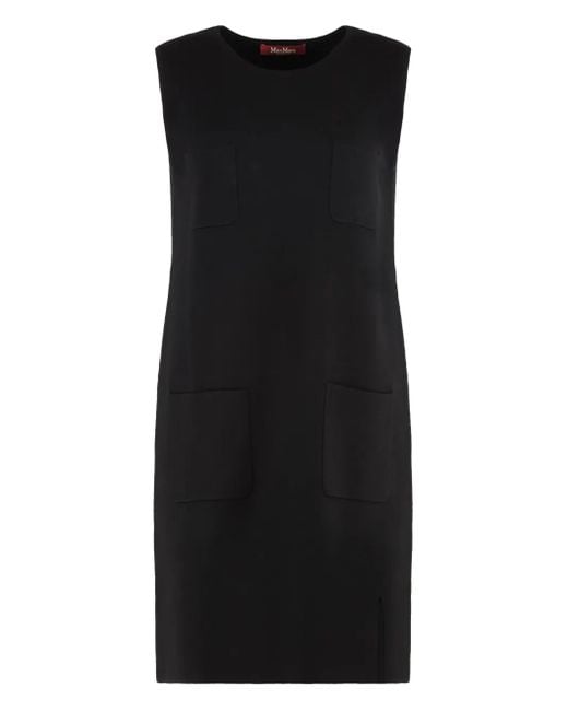 Max Mara パッチポケット ミニドレス Black