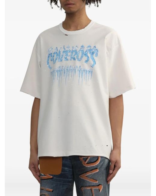 Doublet White Graphic-Print T-Shirt for men