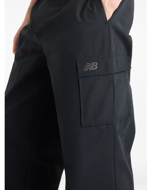 New Balance Black Logo-Detail Cargo Pants for men