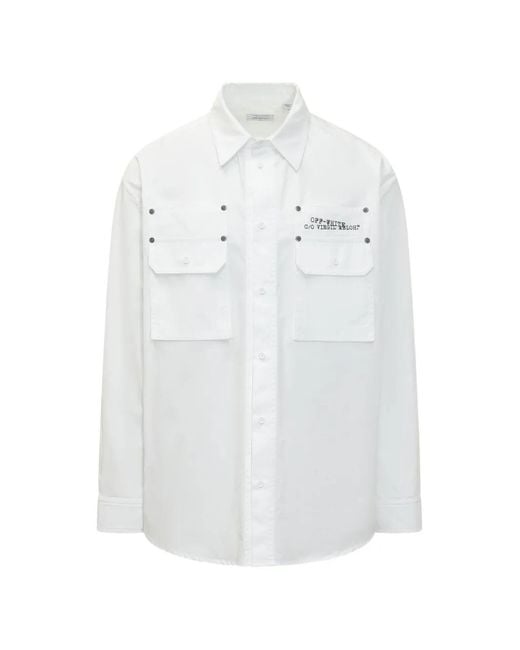 Off-White c/o Virgil Abloh White Type Arrow Overshirt for men