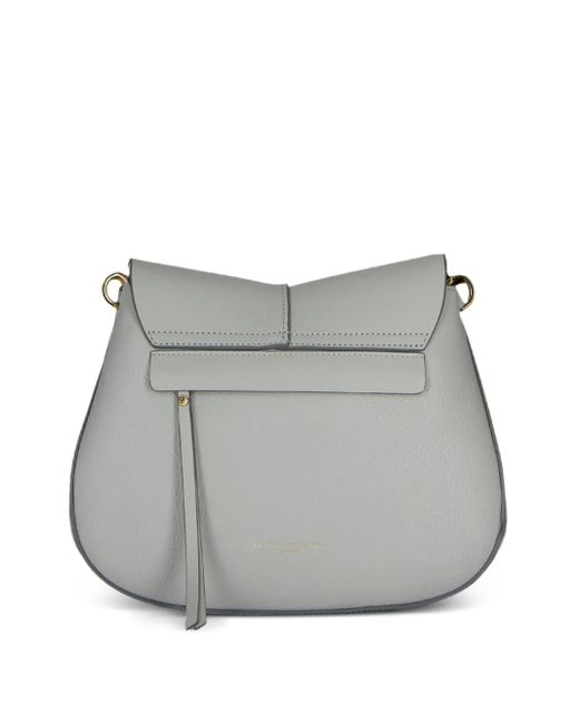 Gianni Chiarini Gray Helena Round Textured-Leather Shoulder Bag