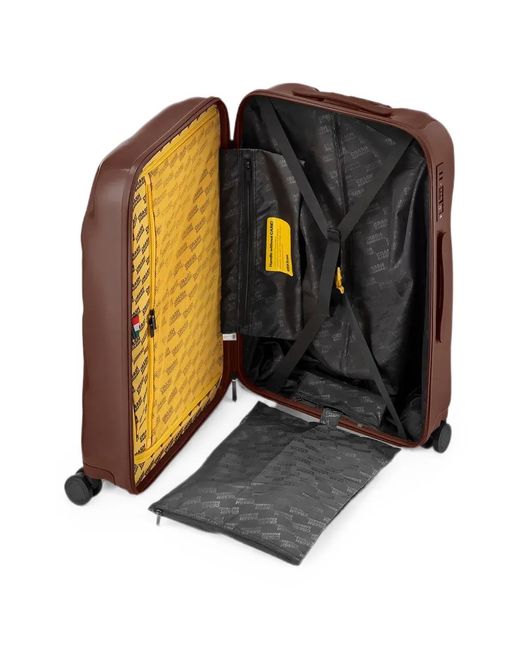 Crash Baggage Brown Medium Icon Dented-Effect Suitcase