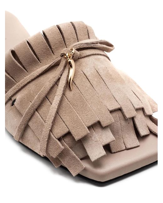 DONNARì Natural Suede Mules